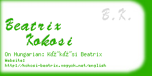 beatrix kokosi business card